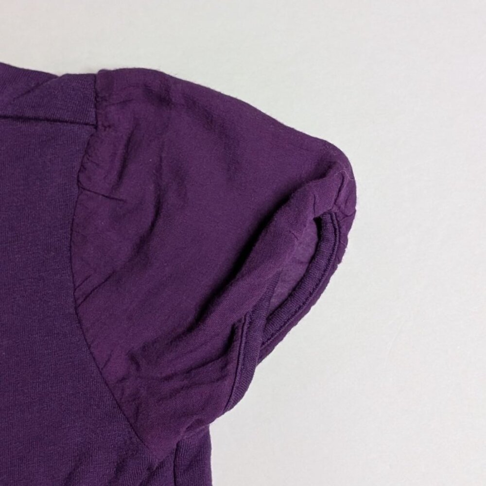 Mini Boden Purple Tiered Dress Girls 4-5Y Short Sleeve Keyhole Back - Picture 6 of 6